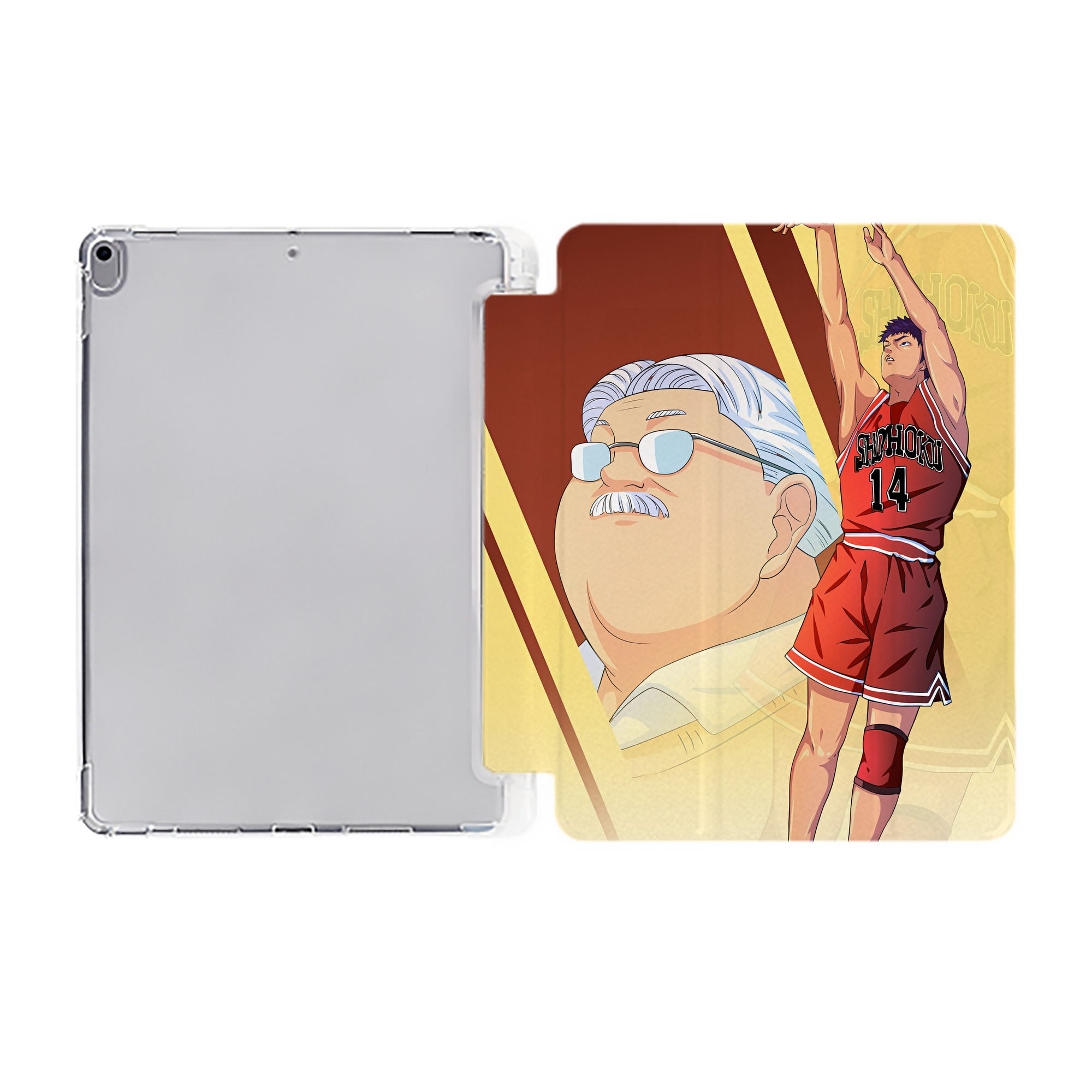 （画像用） SLAM DUNK／スラムダンク IPad ケース ペン収納付き 三つ折りスタンド PUレザー×シリコン 対応機種9.5/10.5/10.9インチ